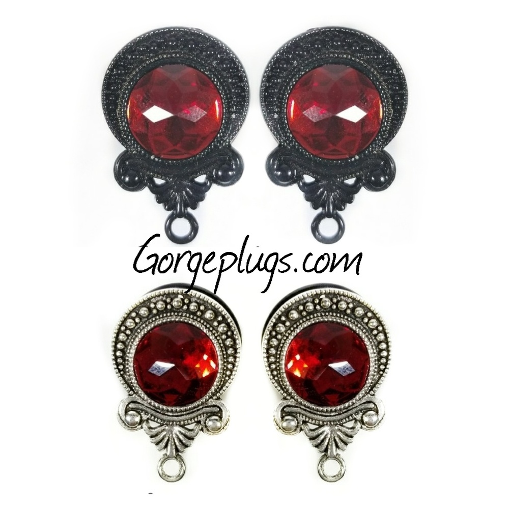 Ruby Plugs (0g- 1 1/8")